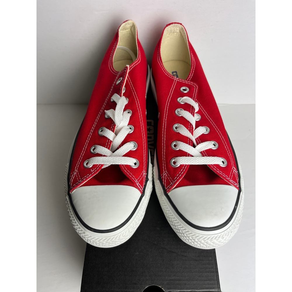 Converse All Star OX Low Top Unisex Sneakers Red Canvas Casual Shoes